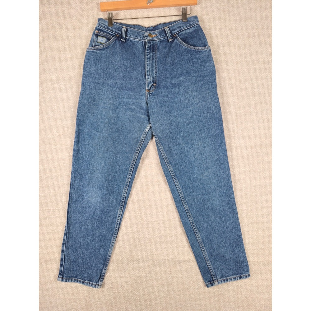 Wrangler‎ for Women Vintage High Waisted Tapered Leg Jeans Medium Wash 30x27